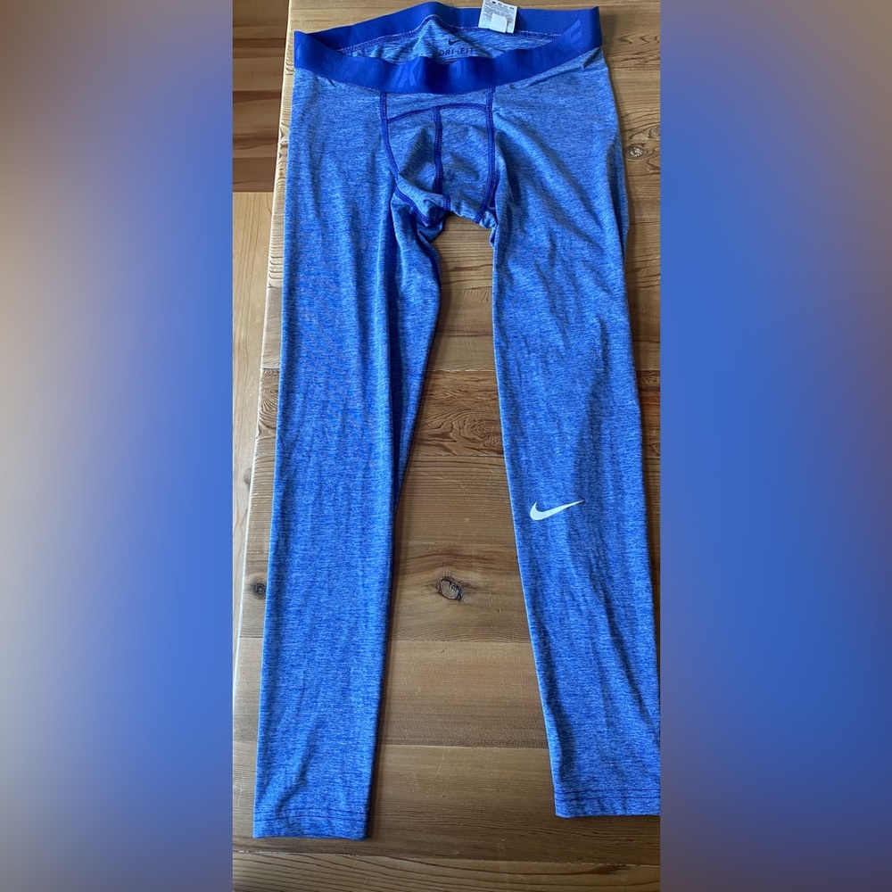 Men’s Nike Pro compression pants/tights large, blue